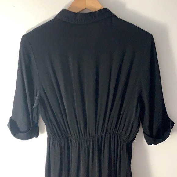 Button Down Knot Shirt Dress - Picture 2 of 4